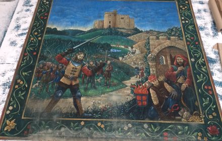Cardiff Castle – Painted tapestry for Black Tower Tales 2020