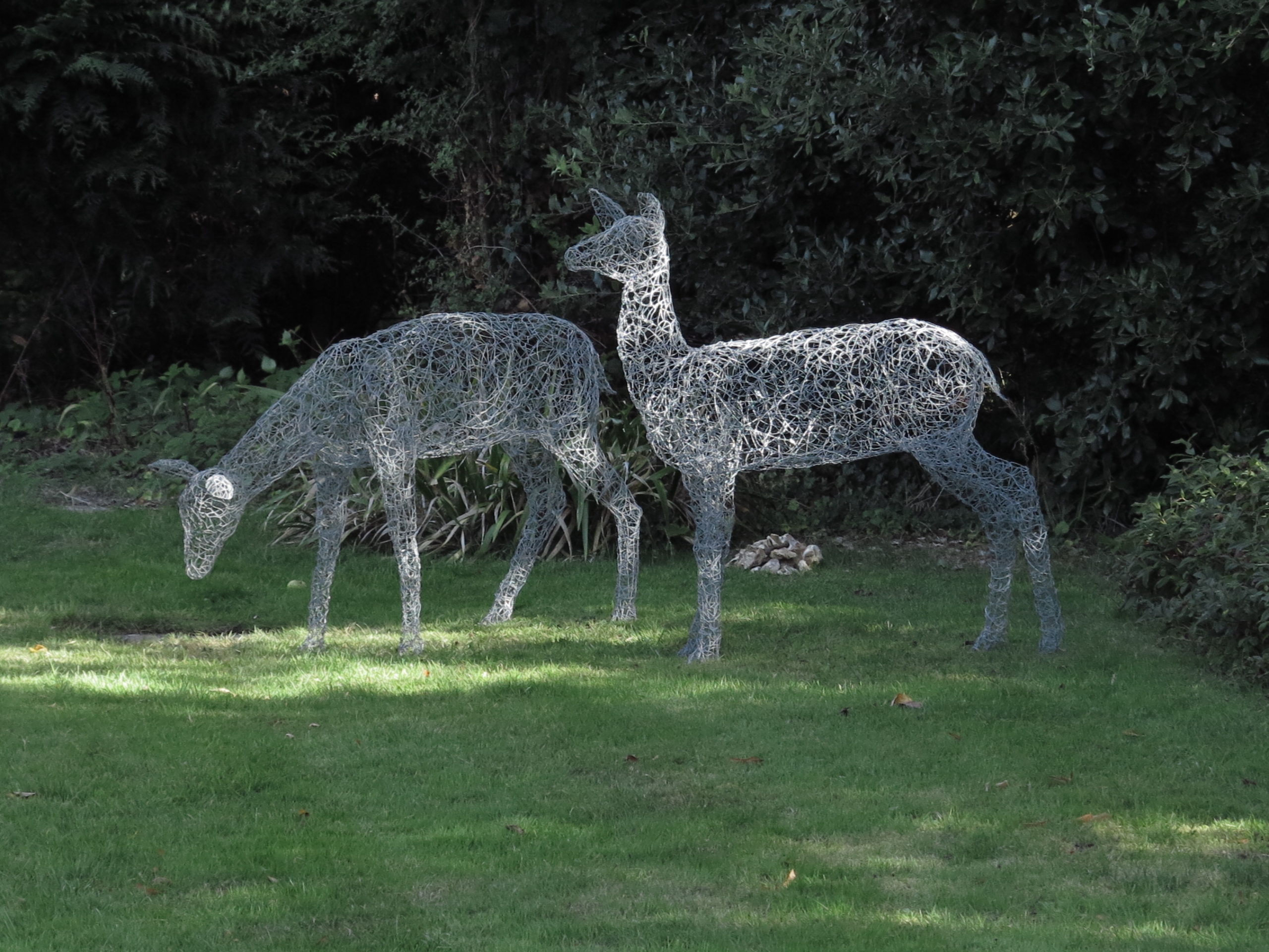 Garden wire sculptures